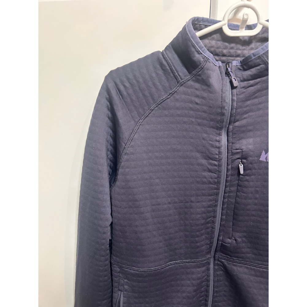 REI Co-op Mens Hyperaxis Grid Fleece Jacket Full Zip Blue Medium Hiking Layer - Picture 3 of 16
